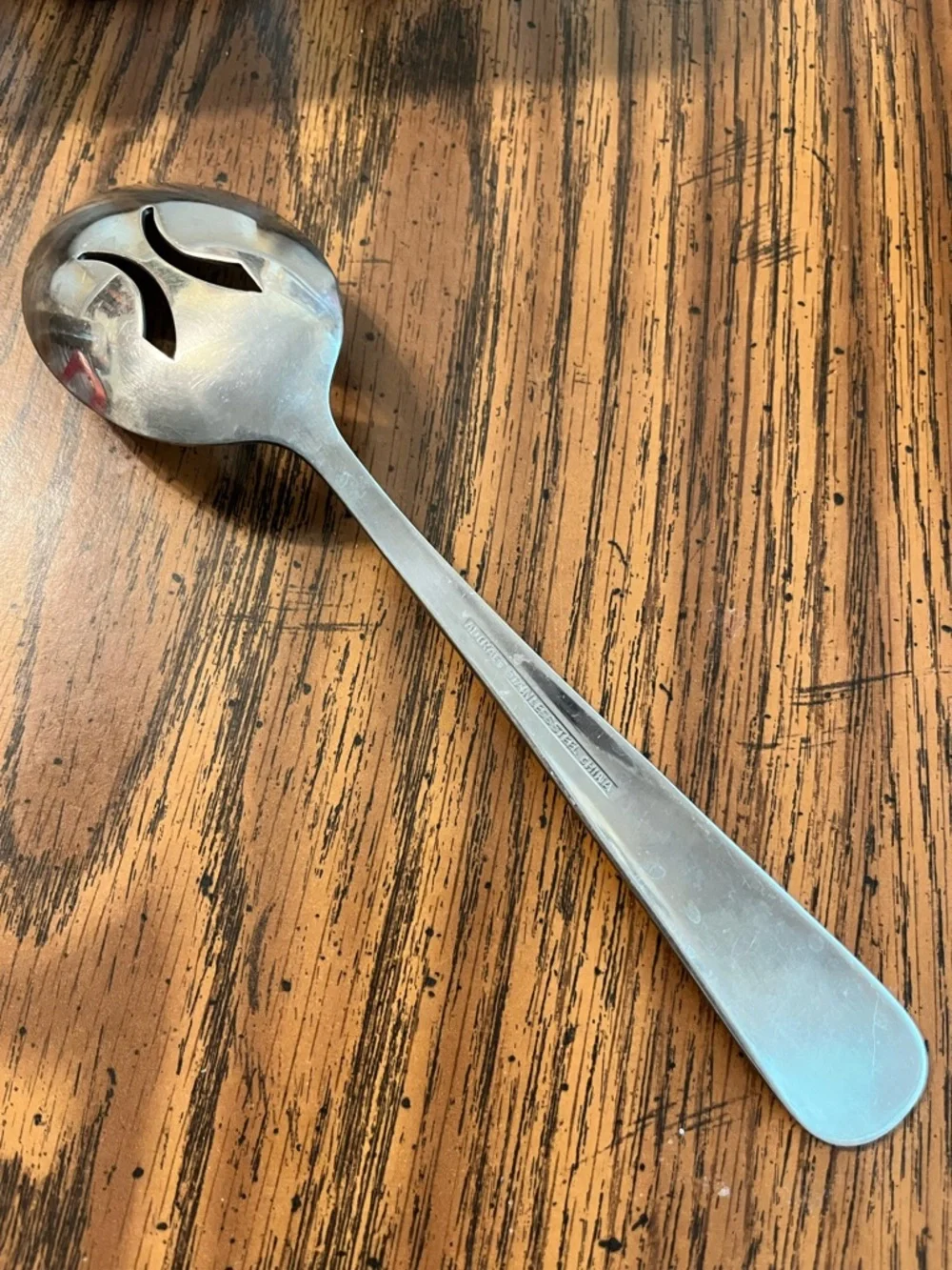 Vintage AdCraft Slotted Serving Spoon Stainless  Steel